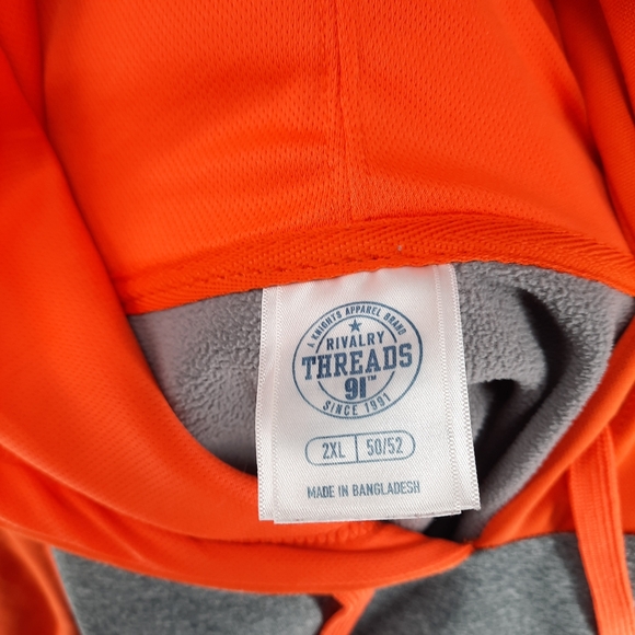 New Clemson University Tigers Hoodie Sweater Men's 2XL Spell Out Paw Fleece - Picture 7 of 9